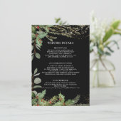 ランタンエレガントウィンターブラックレッドホリー詳細 招待状 (スタンド正面)