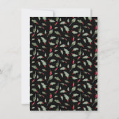 ランタンエレガントウィンターブラックレッドホリー詳細 招待状 (裏面)