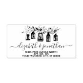 ランタンエレガントフローラ結婚差出人住所 ラバースタンプ (インプリント)