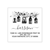 ランタンエレガントフローラ結婚差出人住所 ラバースタンプ (インプリント)