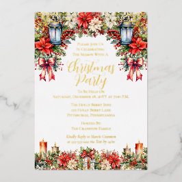 ランタンエレガント |キャンドルフローラクリスマスパーティー 箔シーズンカード