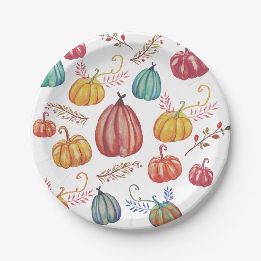 ランタンカラフルア素朴カスタム紙プレート ペーパープレート (正面)