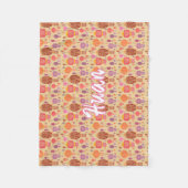 ランタンカラフル中国の フリースブランケット (正面)