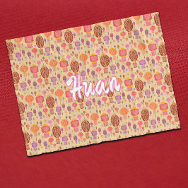 ランタンカラフル中国の フリースブランケット