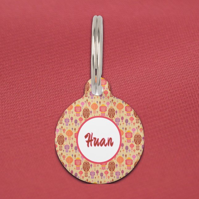 ランタンカラフル中国の ペット　ネームタグ (クリエイターアップロード済み)