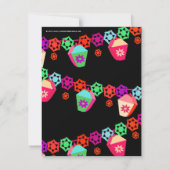 ランタンカラフル誕生日パーティーへの招待 招待状 (裏面)