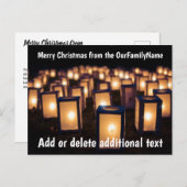 ランタンキャンドルクリスマスカスタマイズポストカード ポストカード (正面/裏面)