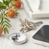 ランタングラフィック（青） 2 キーホルダー (側面)