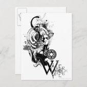 ランタングラフィック（青） 2 ポストカード (正面/裏面)