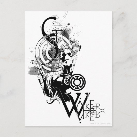 ランタングラフィック（青） 2 ポストカード (正面)