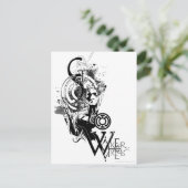 ランタングラフィック（青） 2 ポストカード (スタンド正面)