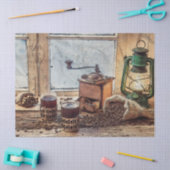 ランタンコーヒーグラインダーヴィンテージ20x30デコページ 薄葉紙 (クラフト)