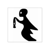 ランタンシルエットアートスタンプ付幽霊 ラバースタンプ (インプリント)