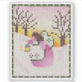 ランタンステッカー付き天使 シール (正面)