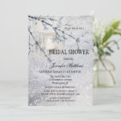 ランタンスノーウィンターブライダルシャワー招待 招待状 (スタンド正面)