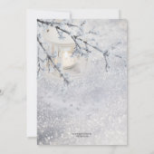 ランタンスノーウィンターブライダルシャワー招待 招待状 (裏面)