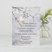 ランタンスノーウィンターポストウェディングパーティー招待状 招待状 (スタンド正面)