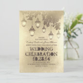 ランタンビクトリアン結婚式招待状 招待状 (スタンド正面)