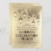 ランタンビクトリアン結婚式招待状 招待状 (正面/裏面)