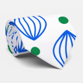 ランタンベージュブルーミニマルパターン ネクタイ (ロール)