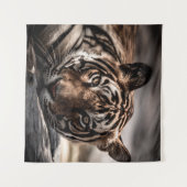 ランタンボア野生の雄の虎ファインアート像 タペストリー (正面(横))