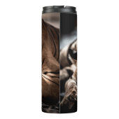 ランタンボア野生の雄の虎ファインアート像 タンブラー (裏面)