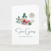 ランタンモダンミニマルな台本メリークリスマス シーズンカード (正面)