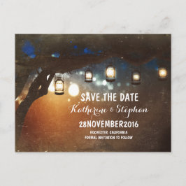 ランタンライトツリーrustic日付はがきを保存 案内ポストカード