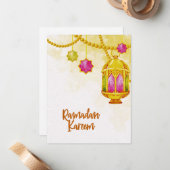 ランタンラマダンカレムスリム ノートカード (正面/裏面インサイチュ)