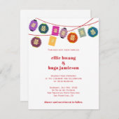 ランタン中国のと二重の幸福結婚の旅 招待状 (正面/裏面)