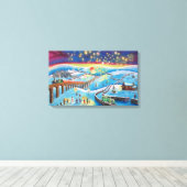 ランタン中国のの冬の風景ゴードン・ブルース キャンバスプリント (インサイチュ (ウッドフロア))