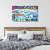 ランタン中国のの冬の風景ゴードン・ブルース キャンバスプリント (インサイチュ (寝室))