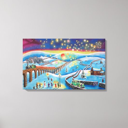 ランタン中国のの冬の風景ゴードン・ブルース キャンバスプリント (正面)