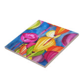 ランタン中国のの水彩画素晴らし術 タイル (側面)