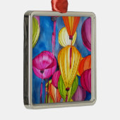 ランタン中国のの水彩画素晴らし術 メタルオーナメント (右)