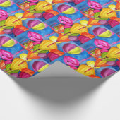 ランタン中国のの水彩画素晴らし術 ラッピングペーパー (角)