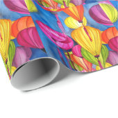 ランタン中国のの水彩画素晴らし術 ラッピングペーパー (ロールコーナー)