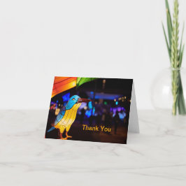 ランタン中国のアートブルーバードノーテカード ノートカード