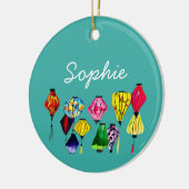 ランタン中国のアート セラミックオーナメント (左)