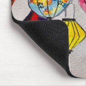 ランタン中国のウォーターカラーアート マウスパッド (コーナー)