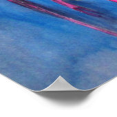 ランタン中国のオリジナル水彩画 ポスター (角)