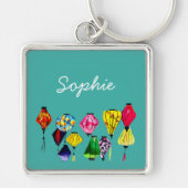 ランタン中国のカラフル キーホルダー (正面)