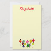 ランタン中国のカラフル 便箋 (正面)