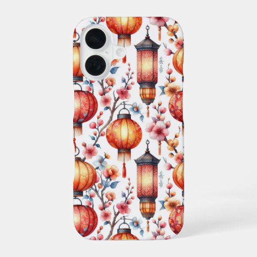 ランタン中国のグロー iPhone 16ケース (裏面)