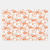 ランタン中国のフローララッピング紙セット3 ラッピングペーパーシート (正面3)