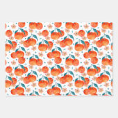 ランタン中国のフローララッピング紙セット3 ラッピングペーパーシート (正面)