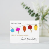 ランタン中国の日付の保存 案内ポストカード (スタンド正面)