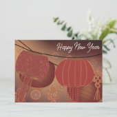 ランタン中国の旧正月写真 シーズンカード (スタンド正面)