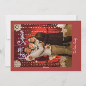 ランタン中国の旧正月写真 シーズンカード (裏面)