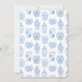 ランタン中国の秋の結婚式リハーサルディナー 招待状 (裏面)